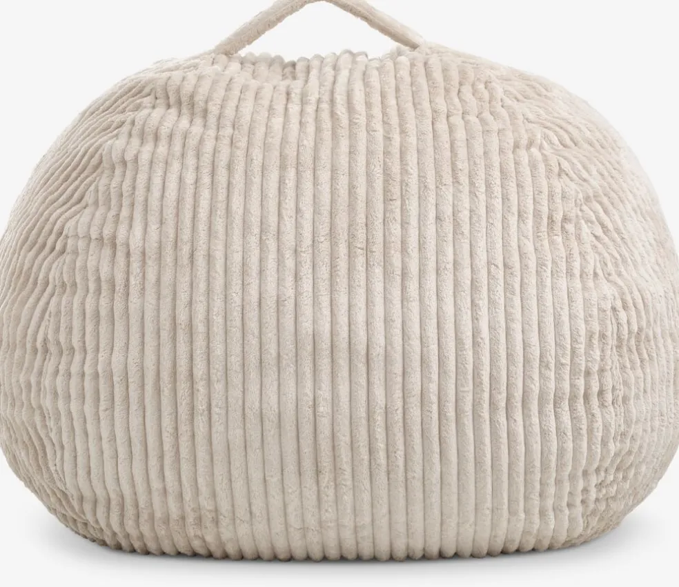 FOULUMPouf poire FOULUM 109x80x109 tissu velours côtelé beige