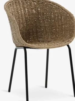 FUGLSAND + TUERNEFUGLSAND Ø120 table acacia + 4 TUERNE chaises naturel