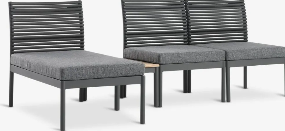 FURUBACKENEnsemble lounge FURUBACKEN 3 personnes noir