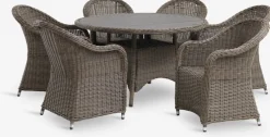 GAMMELBYGAMMELBY Ø130 table + 4 GAMMELBY chaises gris