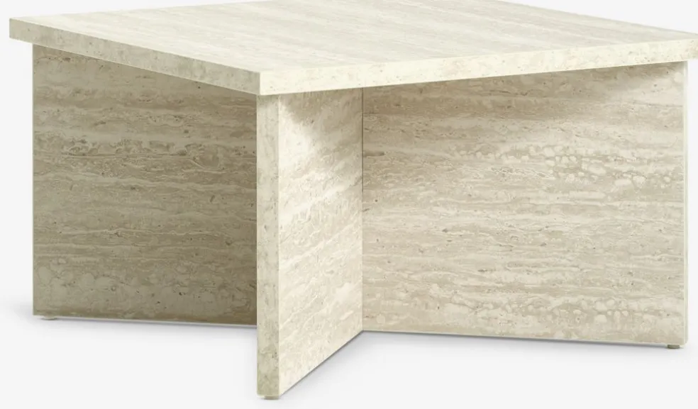GELSTEDTable basse GELSTED 60x60 coloris travertin