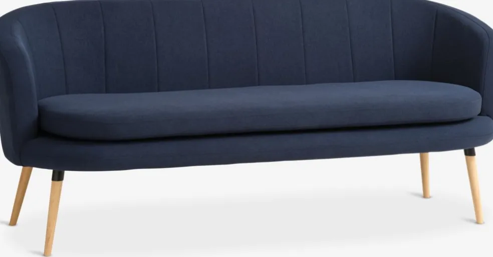 GISTRUPCanapé GISTRUP 3 places tissu bleu foncé