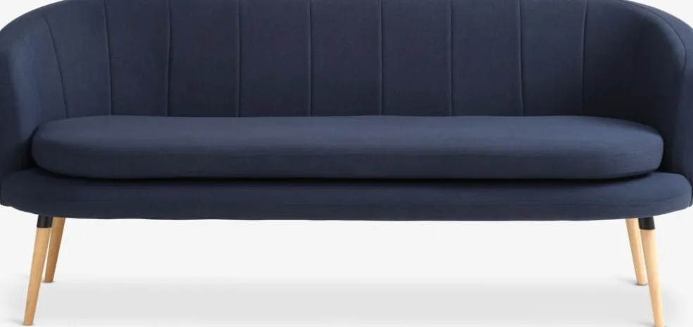 GISTRUPCanapé GISTRUP 3 places tissu bleu foncé