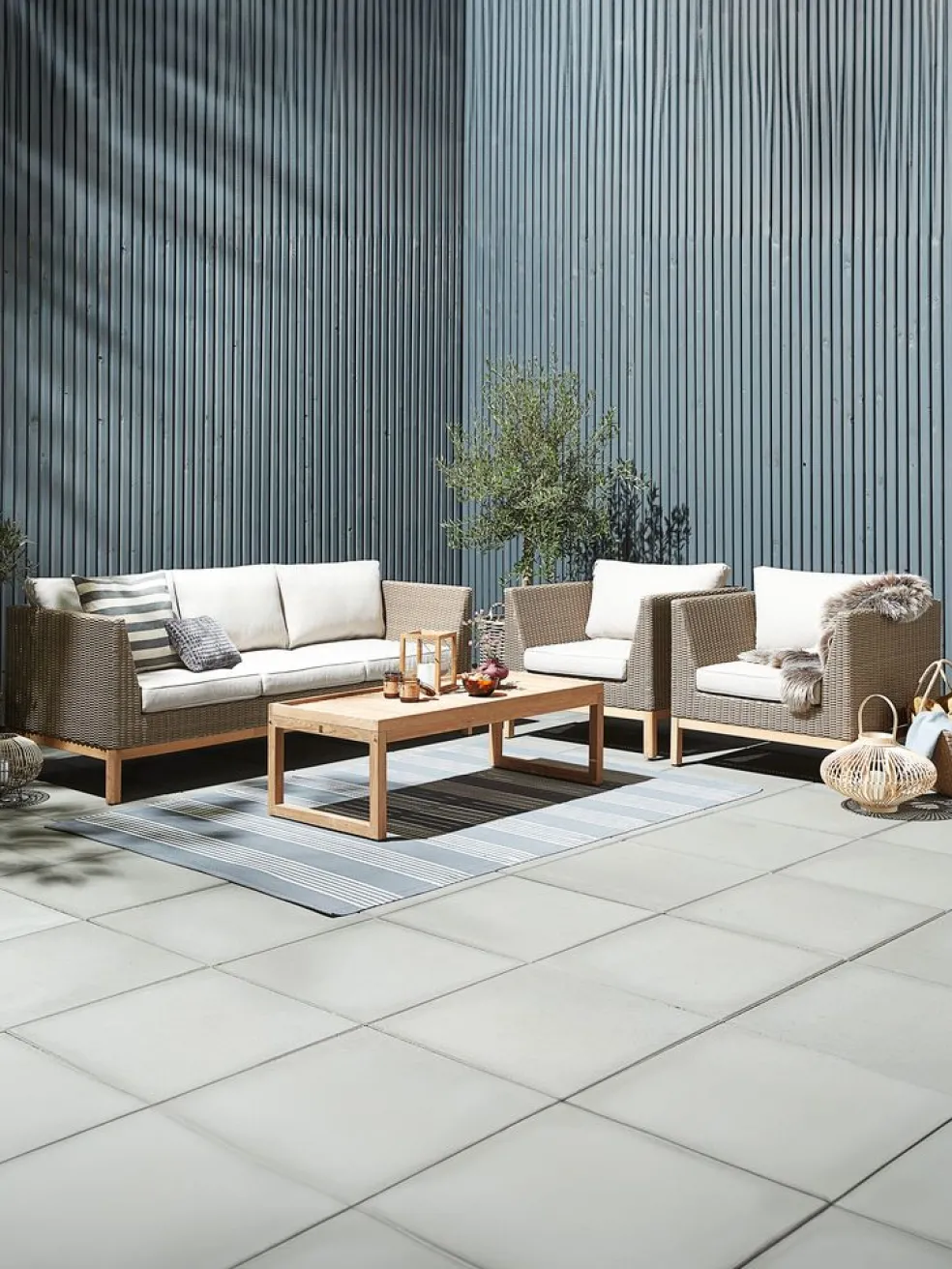 GLAMSBJERGEnsemble lounge GLAMSBJERG 5 personnes teck
