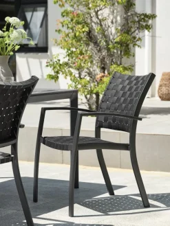 GLOMFJORDChaise empilable GLOMFJORD noir