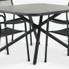 GOTHENBURG + HEMSEDALGOTHENBURG L120 table gris + 4 HEMSEDAL chaises noir