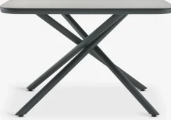 GOTHENBURG + HEMSEDALGOTHENBURG L120 table gris + 4 HEMSEDAL chaises noir