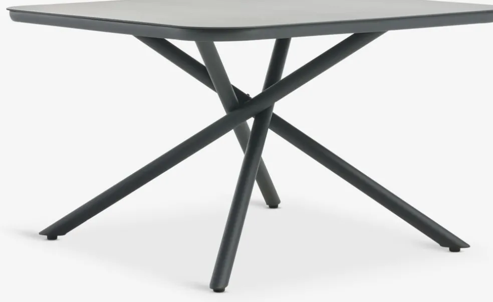 GOTHENBURG + KRISTIANSTADGOTHENBURG L120 table gris + 4 KRISTIANSTAD chaises vert