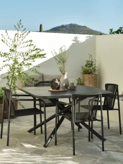 GOTHENBURG + KRISTIANSTADGOTHENBURG L120 table gris + 4 KRISTIANSTAD chaises vert