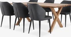 GRIBSKOV + LUNDERSKOVGRIBSKOV L230 table chêne + 4 LUNDERSKOV chaises anthracite