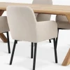 GRIBSKOV + SOTTRUPGRIBSKOV L230 table chêne naturel + 4 SOTTRUP chaises beige