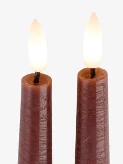 GUDMUNDBougie LED GUDMUND H29cm aubergine 2pcs/pqt