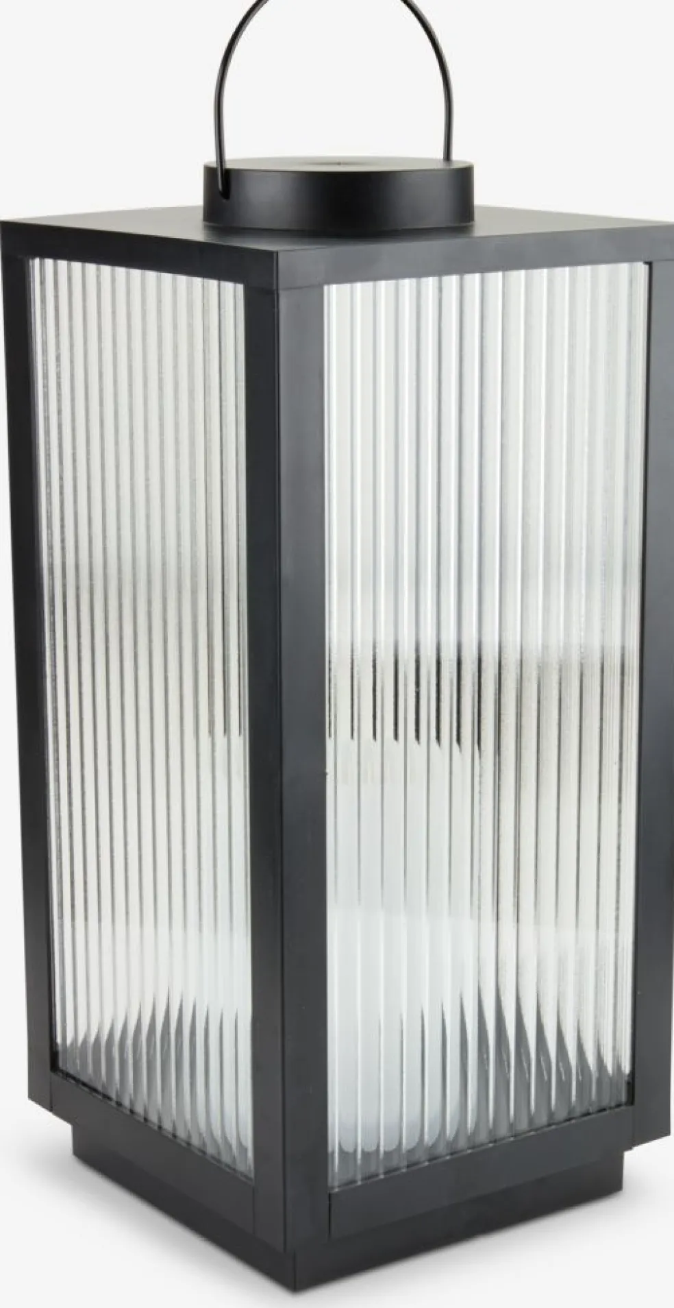 GULDSMEDLanterne GULDSMED l22xL22xH48cm a/LED noir