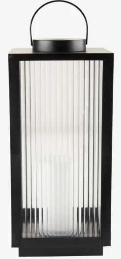 GULDSMEDLanterne GULDSMED l22xL22xH48cm a/LED noir