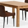 HAGE + PEBRINGEHAGE L150 table chêne naturel + 4 PEBRINGE chaises brun/noir