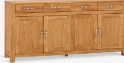 HAGEBuffet HAGE 4 portes 4 tiroirs chêne naturel