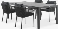 HAGEN + GILJAHAGEN L214 table + 4 GILJA chaises gris