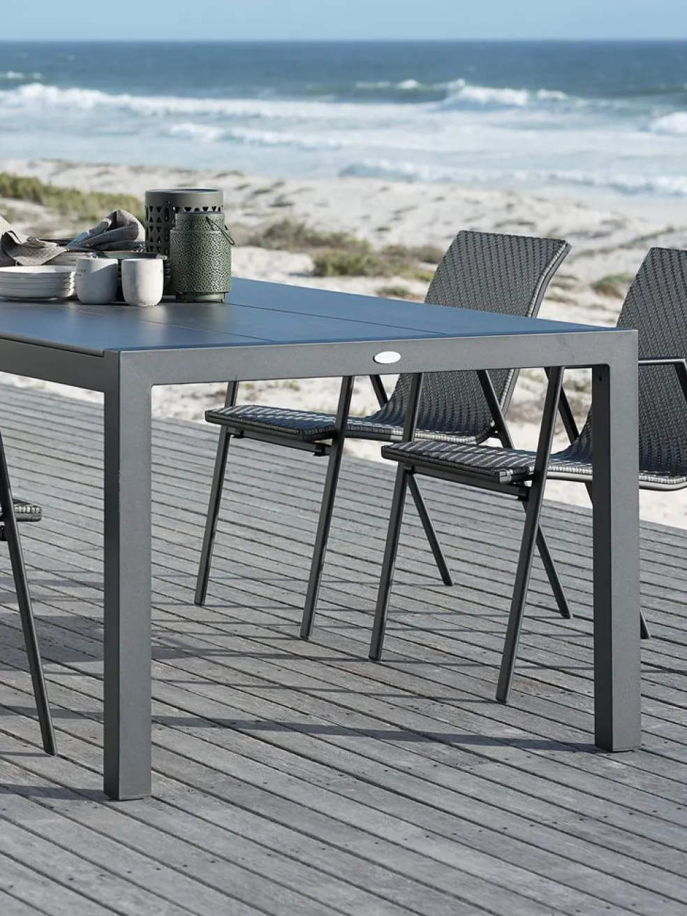 HAGENTable de jardin HAGEN l100xL214 gris