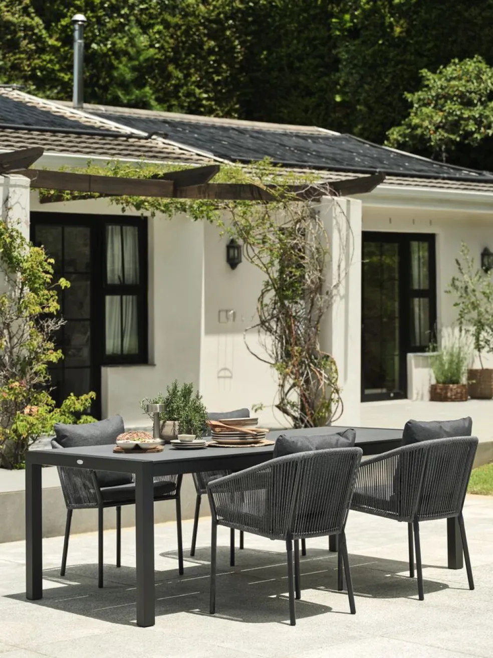 HAGENTable de jardin HAGEN l100xL214 gris