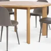 HARESKOV + ULDALHARESKOV Ø129 table coloris chêne + 4 ULDAL chaises brun