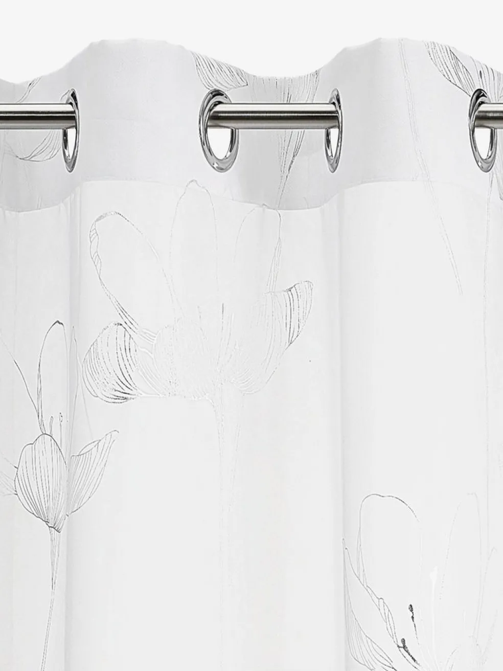 HESSARideau HESSA 1x140x300 argenté/blanc