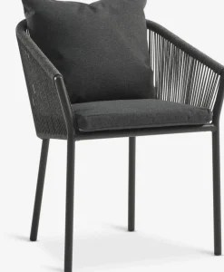 HESTEHAVE + GILJAHESTEHAVE L205/275 table noir + 4 GILJA chaises gris