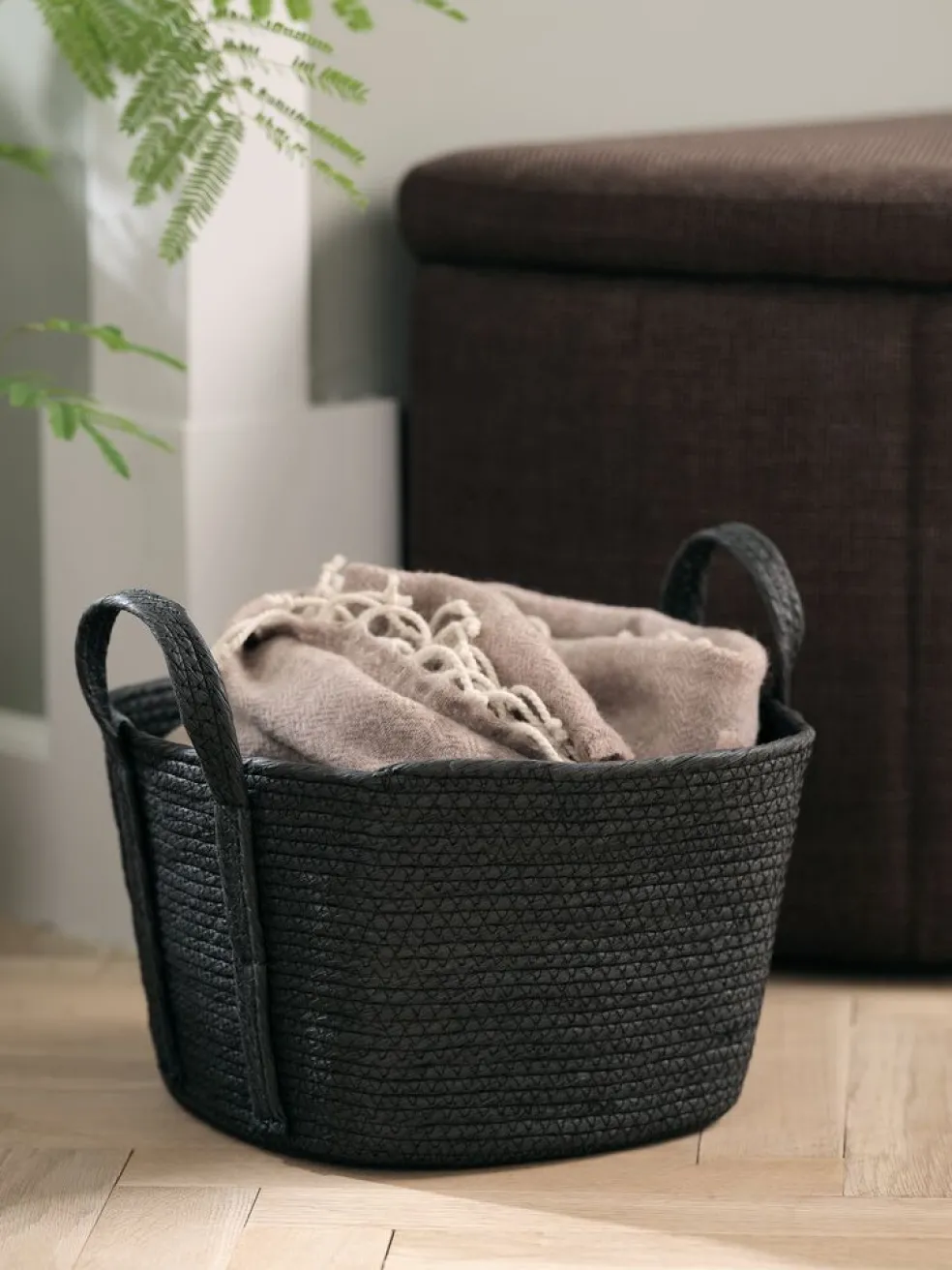 HJALTIPanier HJALTI l30xL30xH20cm noir