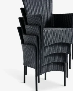 HOBRO + AIDTHOBRO L70 table + 2 AIDT chaises noir