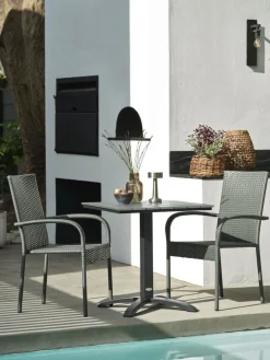 HOBROTable bistrot HOBRO l70xL70 gris
