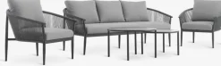 HOLMESTRANDEnsemble lounge HOLMESTRAND 5 personnes gris