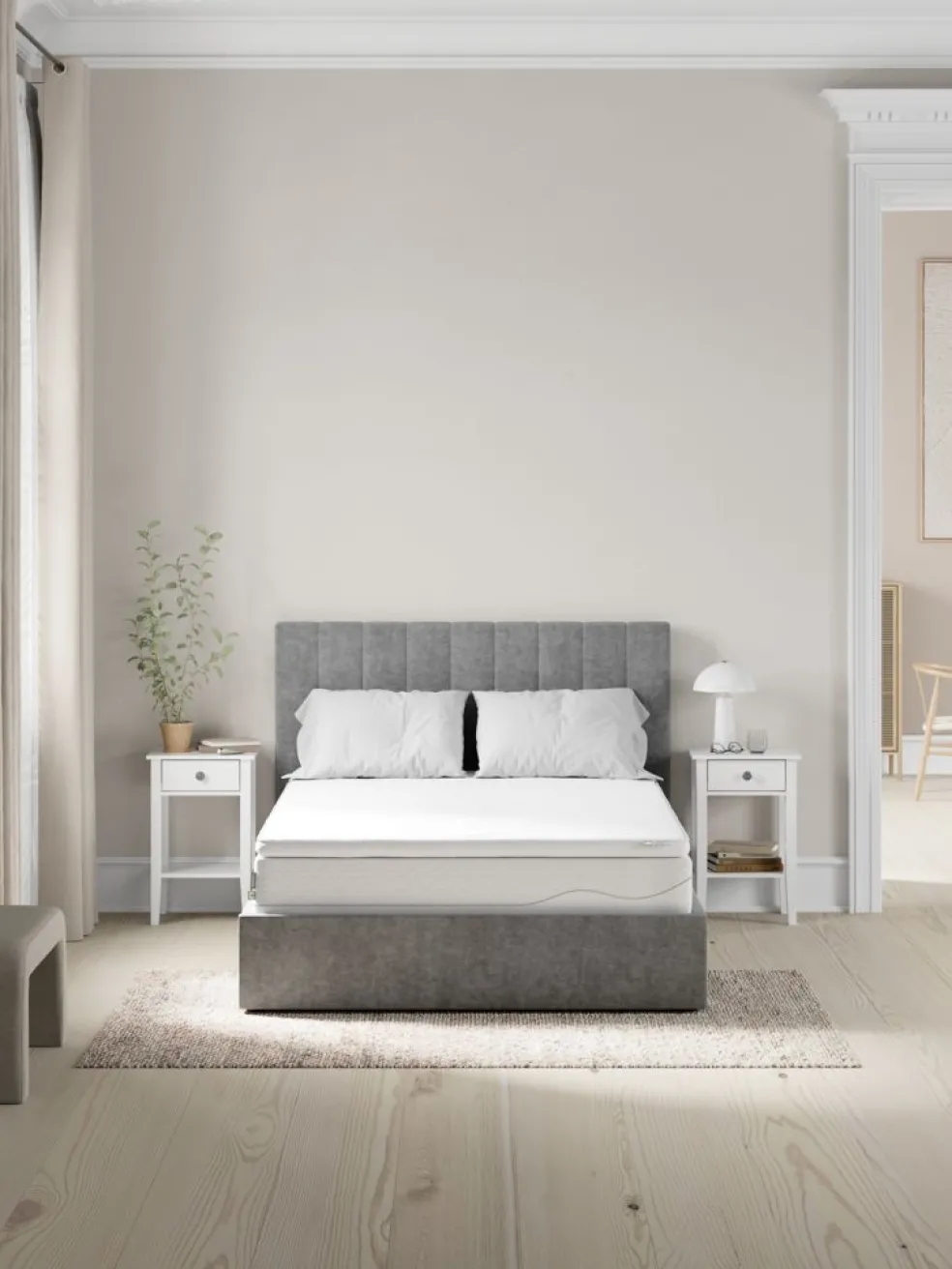 HOPENGoldSurmatelas 140x190cm HOPEN Blanc