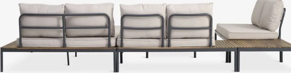 HOUEnsemble lounge HOU a/méridienne 6 personnes acacia