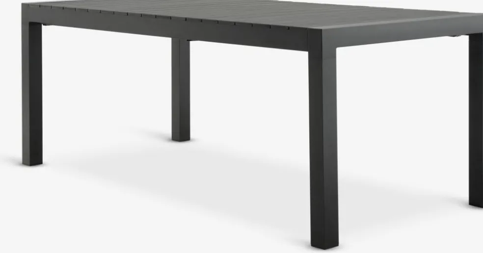 HSTEHAVE + KRISTIANSTADHESTEHAVE L205/275 table noir + 4 KRISTIANSTAD chaises vert