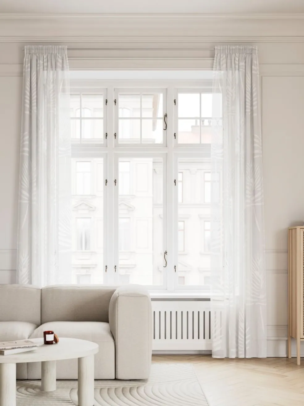 HUGLARideau HUGLA 1x140x245 blanc