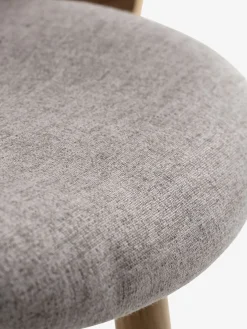 HVIDOVREChaise HVIDOVRE coloris chêne clair/tissu gris clair