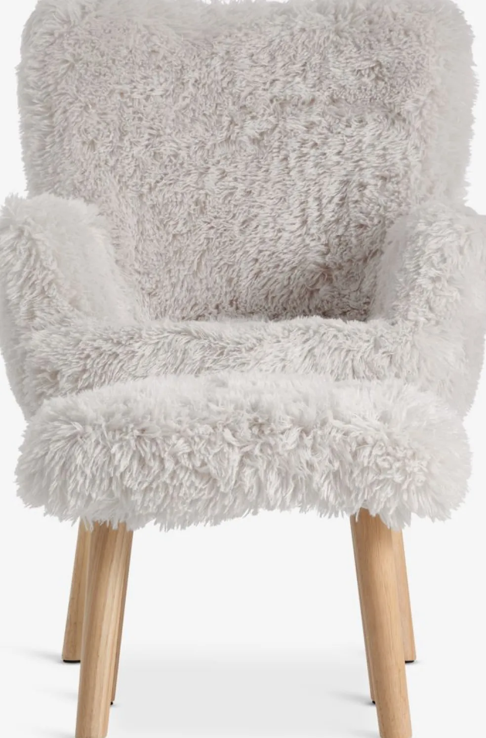 HVILSTEDFauteuil a/repose-pieds HVILSTED tissu teddy blanc ca./nat.