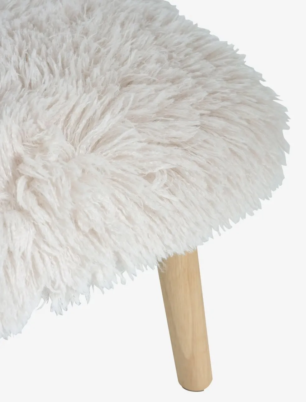 HVILSTEDFauteuil a/repose-pieds HVILSTED tissu teddy blanc ca./nat.