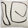 HVITVEISCoussin HVITVEIS 45x45 blanc cassé/noir