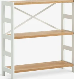 INTRUPÉtagère INTRUP 3 tablettes larges blanc/chêne naturel