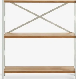 INTRUPÉtagère INTRUP 3 tablettes larges blanc/chêne naturel