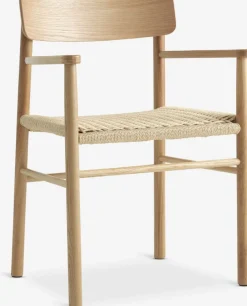 ISLEVChaise ISLEV a/accoudoirs chêne naturel