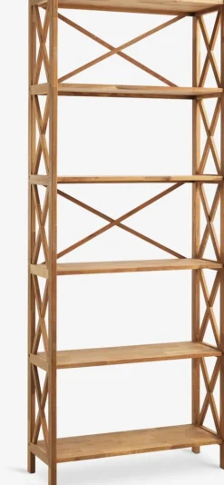 JANNERUPÉtagère JANNERUP 6 tablettes larges coloris chêne naturel