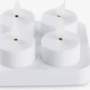 JANSSONBougies chauffe-plat LED JANSSON blanc/noir a/chargeur