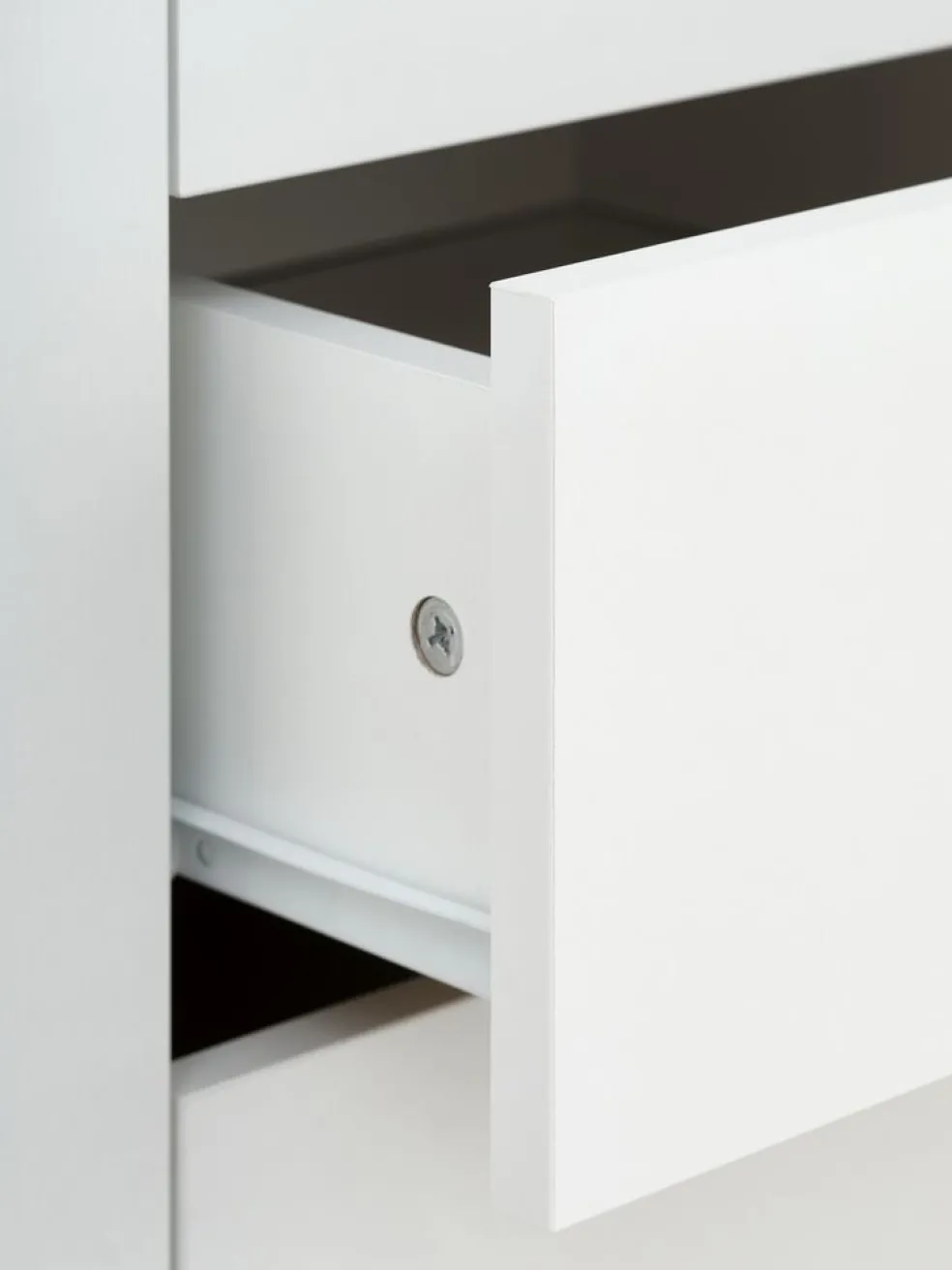 JENSLEVArmoire JENSLEV 96x176 2 portes 3 tiroirs blanc