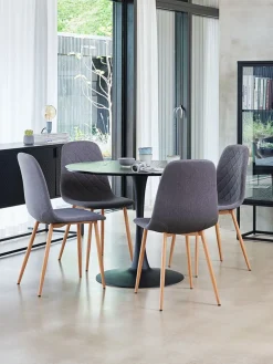 JONSTRUPChaise JONSTRUP tissu asphalte/coloris chêne naturel