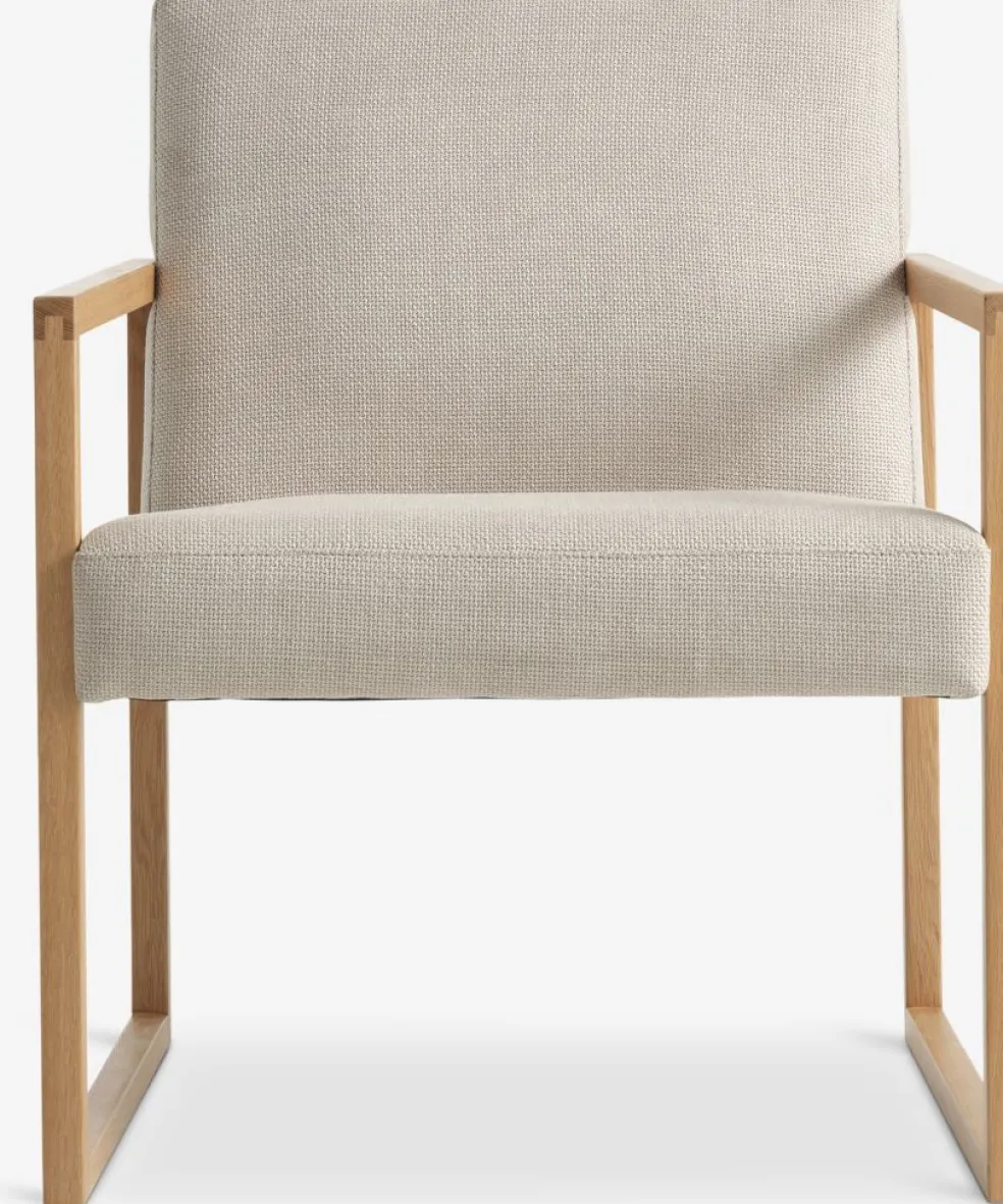 KALUNDBORGFauteuil KALUNDBORG tissu sable/chêne naturel