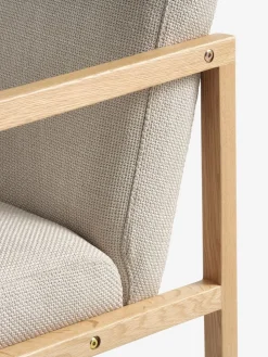 KALUNDBORGFauteuil KALUNDBORG tissu sable/chêne naturel