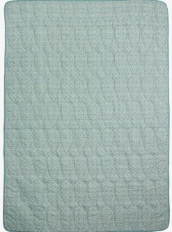 KAMILLECouverture matelassée KAMILLE 140x200 blanc/pétrole