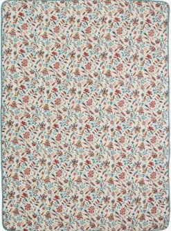 KAMILLECouverture matelassée KAMILLE 140x200 blanc/pétrole