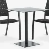KAPPRUET + GLOMFJORDKAPPRUET L65 table + 2 GLOMFJORD chaises noir